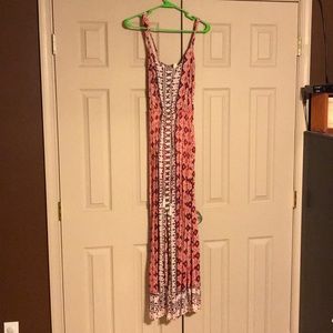 Red maxi dress